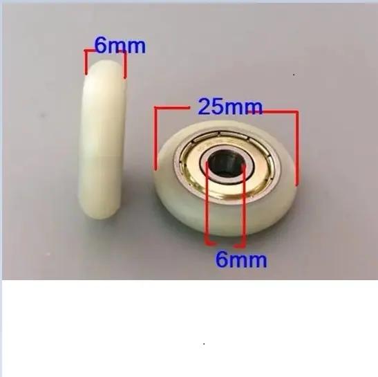 Rubber/Plastic Coated Door Pulley with 608ZZ Bearing