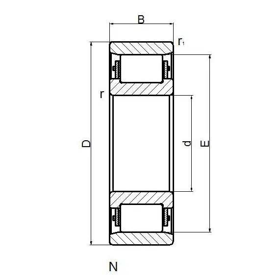 N202-E Single Row Cylindrical Roller Bearing (2)