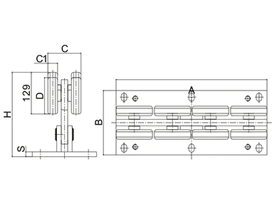 8 large wheels bearing cantilever gate carriage