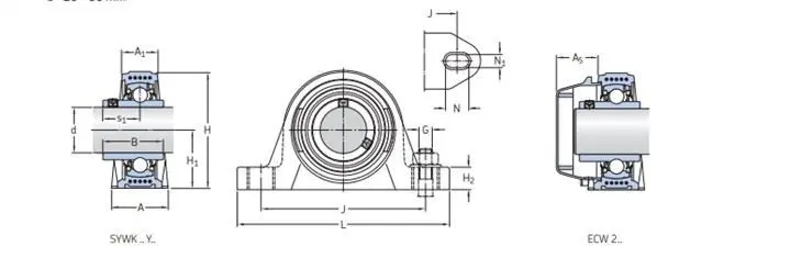 UCP202-9 Pillow Block Bearings With Insert Ball Bearing
